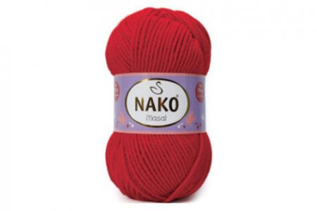 Пряжа Nako Masal красный (483), 100%акрил, 165м, 100г