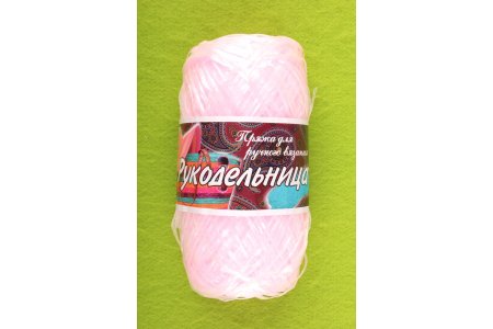 Пряжа Пехорка Рукодельница мочалка светло-розовый (12), 100%полипропилен, 200м, 50г