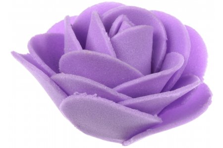 Цветок из фоамирана Роза, фиолетовый, 4см