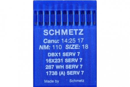 Иглы для промышленных швейных машин SCHMETZ DBх1 SERV7 №110, 10шт