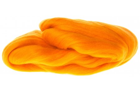 Шерсть для валяния КАМТЕКС полутонкая оранжевый (035), 100%шерсть, 50г