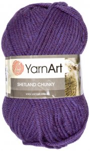 Пряжа Yarnart Shetland Chunky темно-фиолетовый (613), 50%шерсть/50%акрил, 150м, 100г