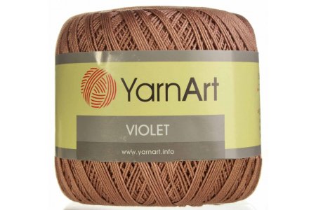 Пряжа YarnArt Violet какао (15), 100%мерсеризованный хлопок, 282м, 50г