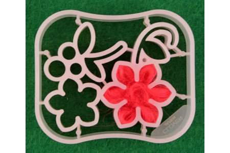 Форма для валяния и аппликаций пластиковая Clover Цветы и ягоды, 12*11,5*2см