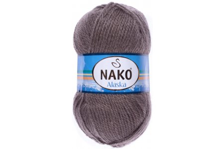 Пряжа Nako Alaska темно-бежевый (5225), 80%акрил/15%шерсть/5%мохер, 200м, 100г