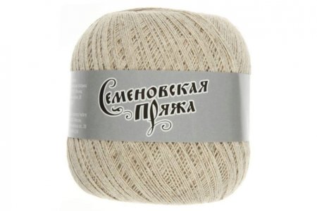 Пряжа Семеновская KROK max суровый (25), 34%хлопок/33%лен/33%вискоза, 575м, 100г