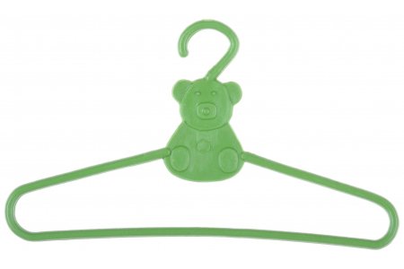 Вешалка-плечики для кукольной одежды, пластик, зеленый, 9см, 3шт