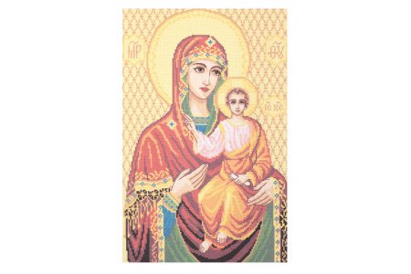Канва с рисунком для вышивания крестом ИСКУСНИЦА Образ Пресвятой Богородицы Смоленская, 44*30см