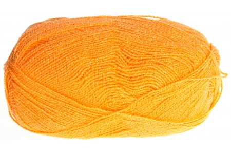 Пряжа Семеновская Firelight ярко оранжевый-золотой (4803), 93%акрил/7%метанит, 394м, 100г