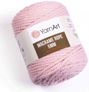 Пряжа YarnArt Macrame Rope 5mm розовый (762), 60%хлопок/ 40%вискоза/полиэстер, 85м, 500г
