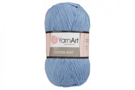 Пряжа YarnArt Cotton soft св.голубой (75), 55%хлопок/45%полиакрил, 600м, 100г