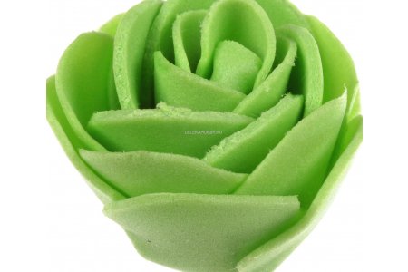 Цветок из фоамирана Роза, зеленый, 4см