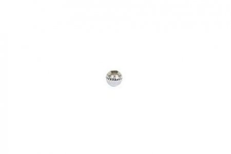 Бусина металлическая ZLATKA круглая с серебряным плетением, серебро/серебро, 10мм