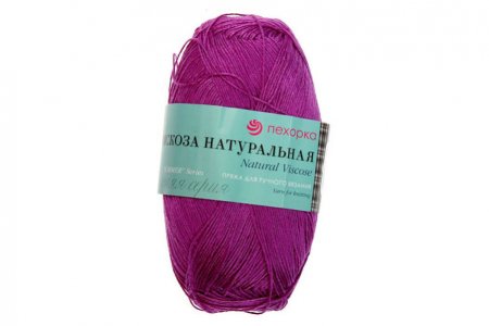 Пряжа Пехорка Вискоза натуральная фиолетовый (078), 100%вискоза, 400м, 100г
