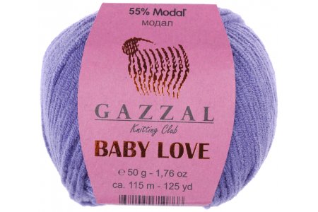 Пряжа Gazzal Baby Love темно-сиреневый (1621), 55%модал/45%акрил, 115м, 50г