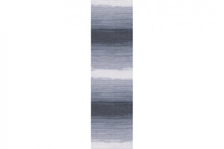Пряжа Alize Miss Batik белый-серый-графит (2905), 100% мерсеризованный хлопок, 280м, 50г