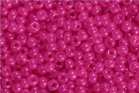 Бисер чешский круглый PRECIOSA 10/0 непрозрачный/перламутровый яркие оттенки розовый (17177), 50г