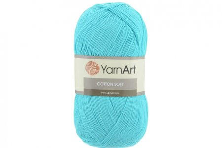 Пряжа YarnArt Cotton soft бирюза (33), 55%хлопок/45%полиакрил, 600м, 100г