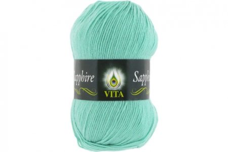 Пряжа Vita Sapphire светлая зеленая бирюза(1536), 55%акрил/45%шерсть ластер, 250м, 100г