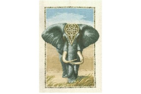 Набор для вышивания крестом Чаривна мить Африканский слон, 26*39см