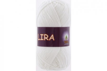 Пряжа Vita cotton Lira белый (5001), 40%акрил/60%хлопок, 150м, 50г