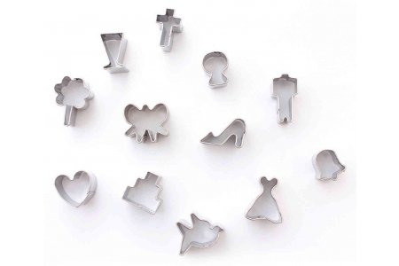 Набор фигурных резаков Sculpey, мини-формы, свадьба, 12шт