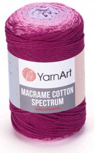 Пряжа YarnArt Macrame cotton spectrum фуксия-розовый-светло-сиреневый (1314), 85%хлопок/15%полиэстер, 225м, 250г