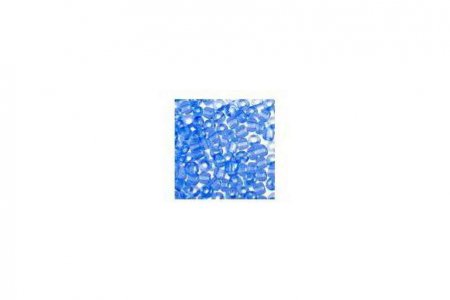 Бисер китайский круглый Ideal 10/0 прозрачный/цветной голубой (6), 50г