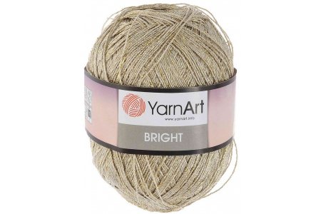 Пряжа Yarnart Bright светло-бежевый (101), 80%полиамид/20%металлик, 340м, 90г