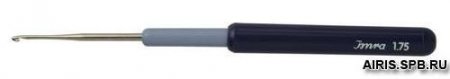 Крючок для вязания PRYM с пластиковой ручкой и колпачком, серебристый, d1,75мм