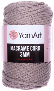 Пряжа YarnArt Macrame cord 3mm бежевый (768), 60%хлопок/40%полиэстер/вискоза, 85м, 250г