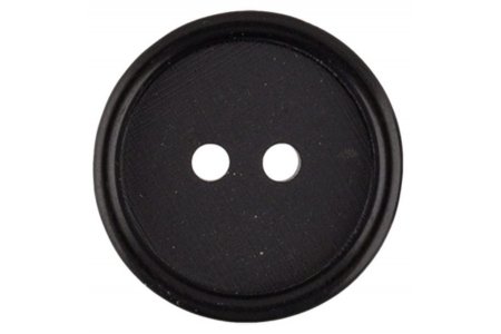 Пуговица GAMMA пластик, 15мм, черный (008)
