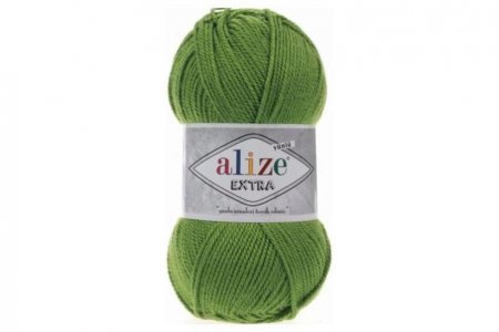 РАСПРОДАЖА Пряжа Alize Extra зелёный (210), 90%акрил/10%шерсть, 220м, 100г