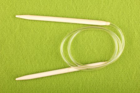 Спицы для вязания круговые GAMMA, бамбуковые, d7мм, 80см