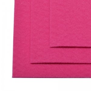 Фетр листовой IDEAL 100%полиэстер, жесткий, ярко-розовый (609), 1мм, 20*30см