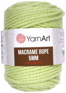 Пряжа YarnArt Macrame Rope 5mm салатовый (755), 60%хлопок/ 40%вискоза/полиэстер, 85м, 500г