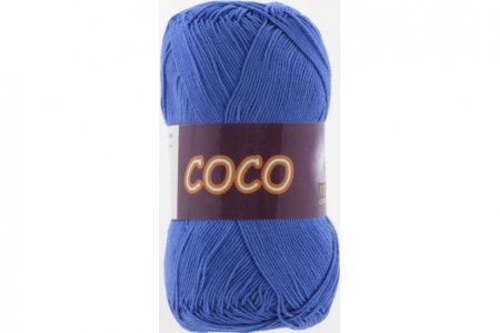 Пряжа Vita cotton Coco темно-голубой (3879), 100%мерсеризованный хлопок, 240м, 50г