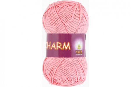 Пряжа Vita cotton Charm светло-розовый (4182), 100%мерсеризованный хлопок, 106м, 50г
