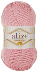 Пряжа Alize Cotton baby soft пудра (161), 50%хлопок/50%акрил, 270м, 100г