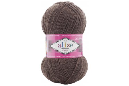 Пряжа Alize Superwash comfort socks коричневый (844), 75%шерсть/25%полиамид, 420м, 100г