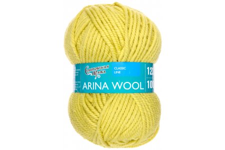 Пряжа Семеновская Arina Wool (Арина ЧШ) липа (345), 95%шерсть/5%акрил, 123м, 100г