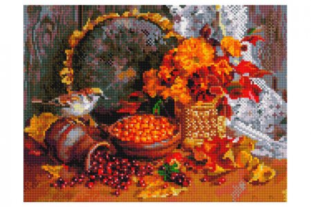 Мозаичная картина стразами БЕЛОСНЕЖКА Осенние ягоды, 30*40см