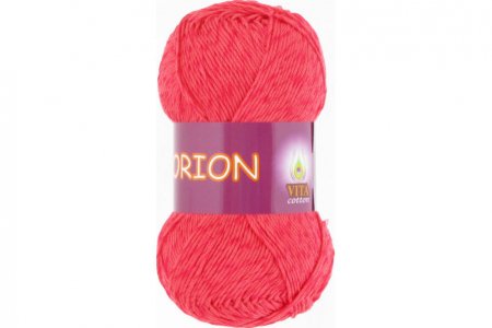 Пряжа Vita cotton Orion красный коралл (4580), 77%хлопок мерсеризованный/23%вискоза, 170м, 50г