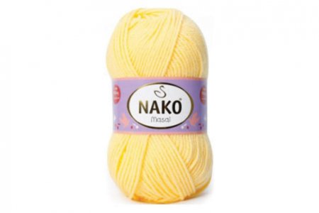 Пряжа Nako Masal светло-желтый (2126), 100%акрил, 165м, 100г