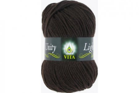 Пряжа Vita Unity Light темно-коричневый (6023), 52%акрил/48%шерсть, 200м, 100г