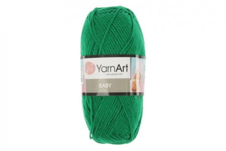 Пряжа Yarnart Baby зеленый (338), 100%акрил, 150м, 50г
