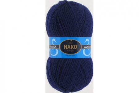 Пряжа Nako Alaska темно-синий (7121), 60%акрил/25%шерсть/15%верблюжья шерсть, 204м, 100г