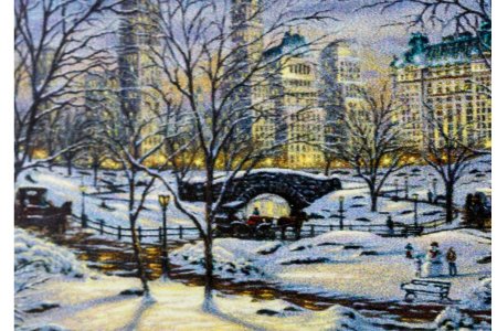 Мозаичная картина стразами АЛМАЗНАЯ ЖИВОПИСЬ Зима в Нью-Йорке