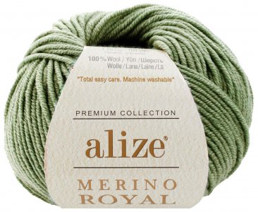 Пряжа Alize Merino royal зеленый (192), 100%шерсть, 100м, 50г