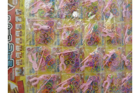 Резинки для плетения Rainbow Loom Bands(Лум Бэндс) ассорти, 20 пакето по 150шт.